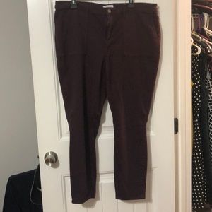 Dark purple straight leg pant